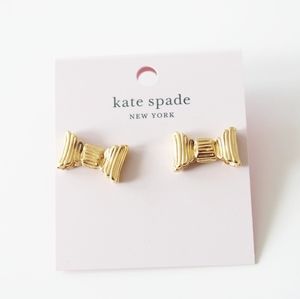 NWT KATE SPADE GOLD BOW STUD EARRINGS